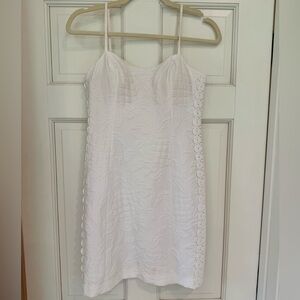 Lily Pulitzer White Strapless Dress with Lace Accents